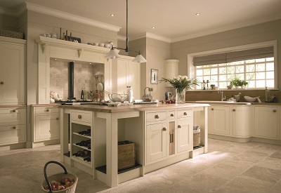 Purpose-built kitchen cabinetry and island in a contemporary London home