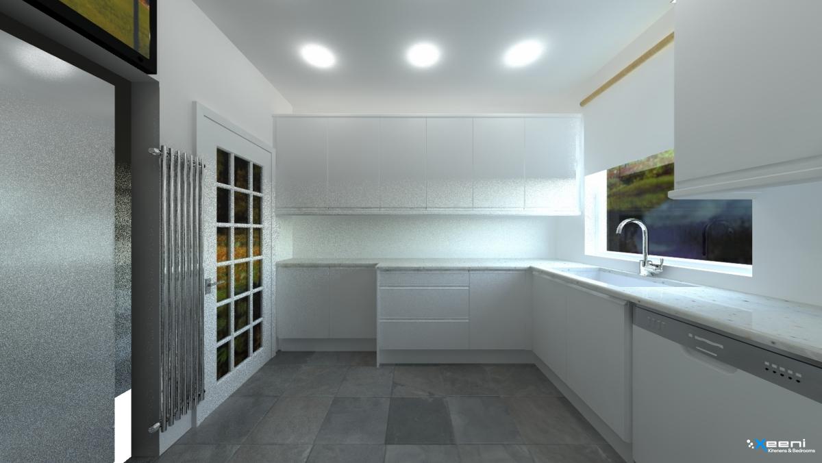 Handleless fitted kitchen in Croydon