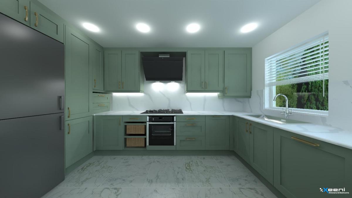 Gloss fitted kitchen in Battersea