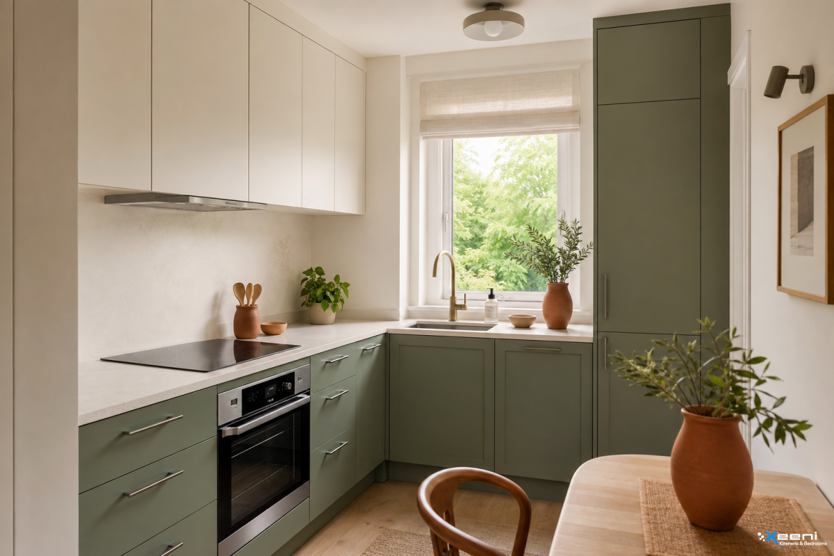Painted fitted kitchen in Ickenham