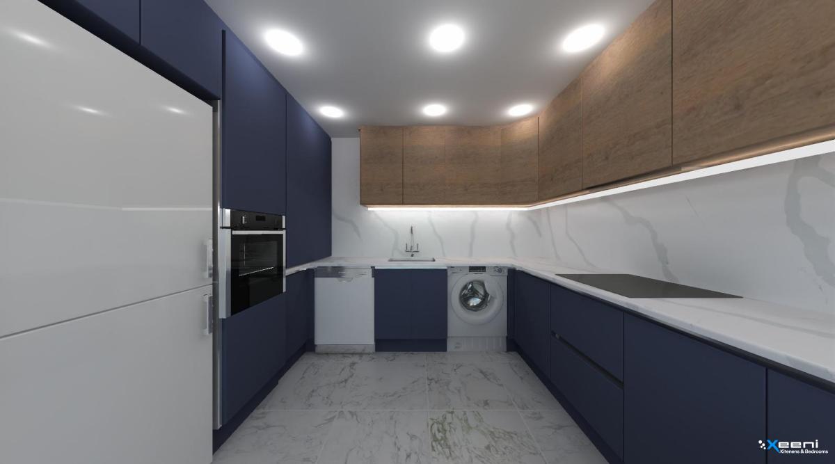 Handleless fitted kitchen in Rayners Lane