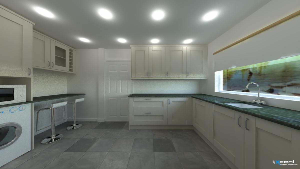 Slab Door fitted kitchen in Richmond