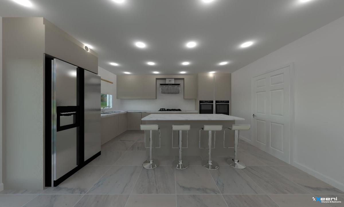 Modern fitted kitchen in Purley