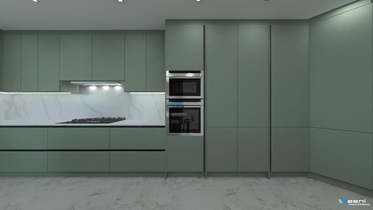 Gloss fitted kitchen in Park Royal