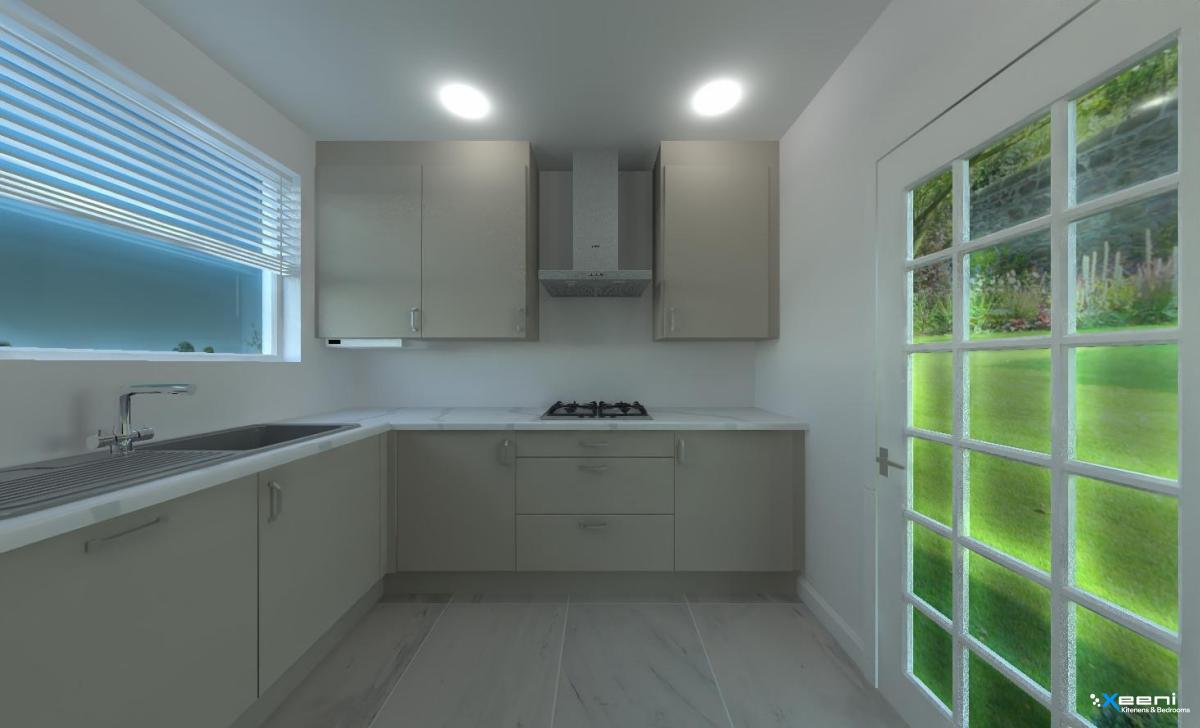 Slab Door fitted kitchen in Wandsworth