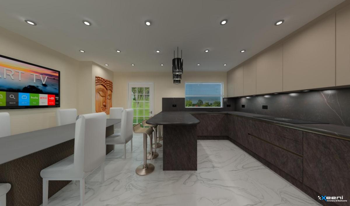 Gloss fitted kitchen in Northwood