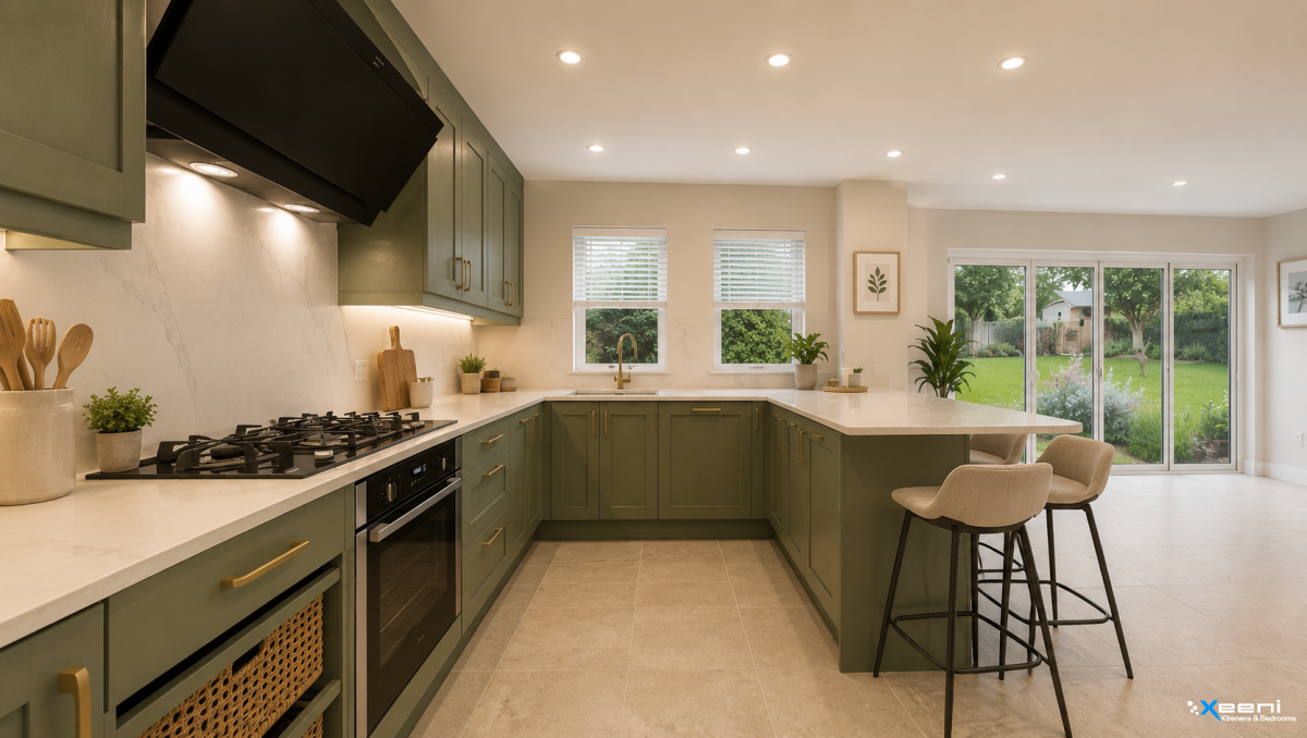 Painted fitted kitchen in Coulsdon