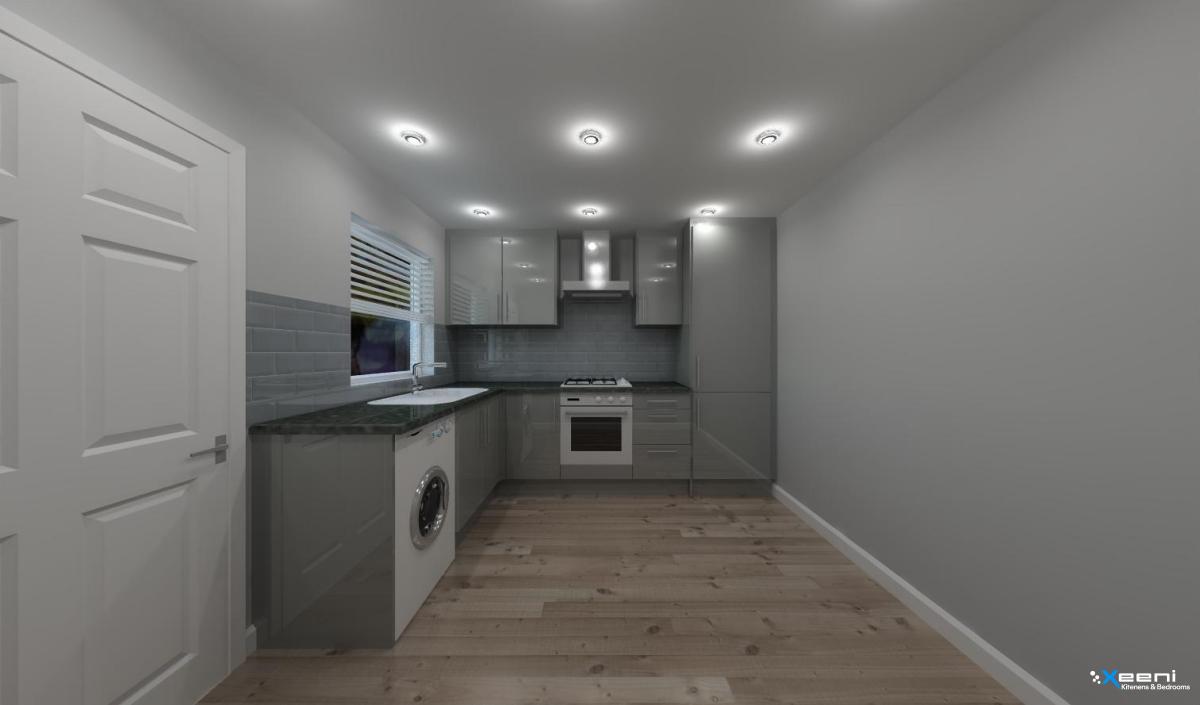Painted fitted kitchen in Coulsdon