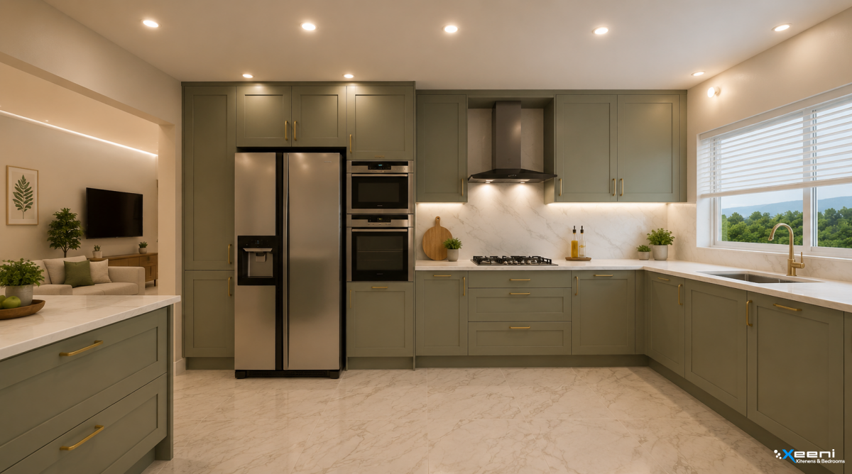 Traditional fitted kitchen in West Finchley