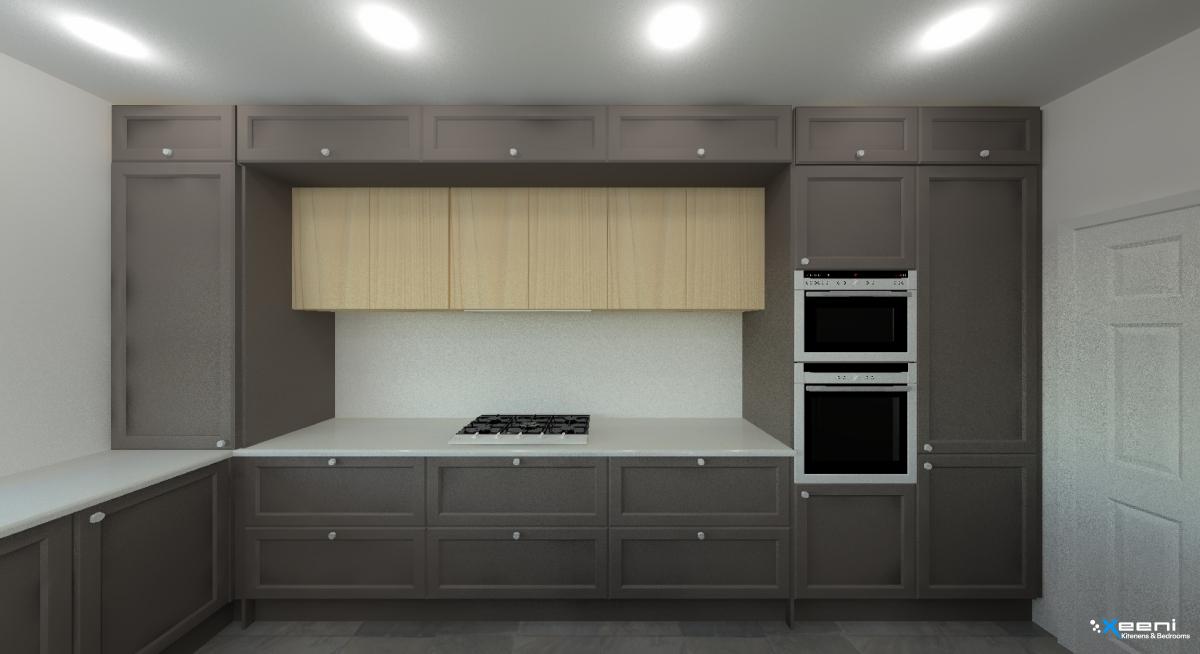 Slab Door fitted kitchen in Morden