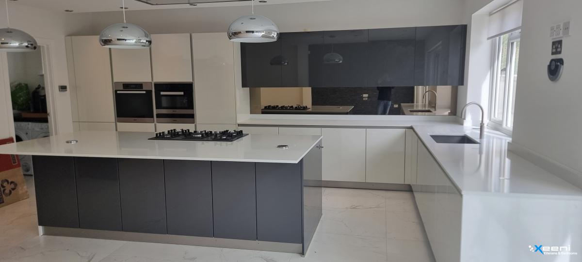 Painted fitted kitchen in Feltham