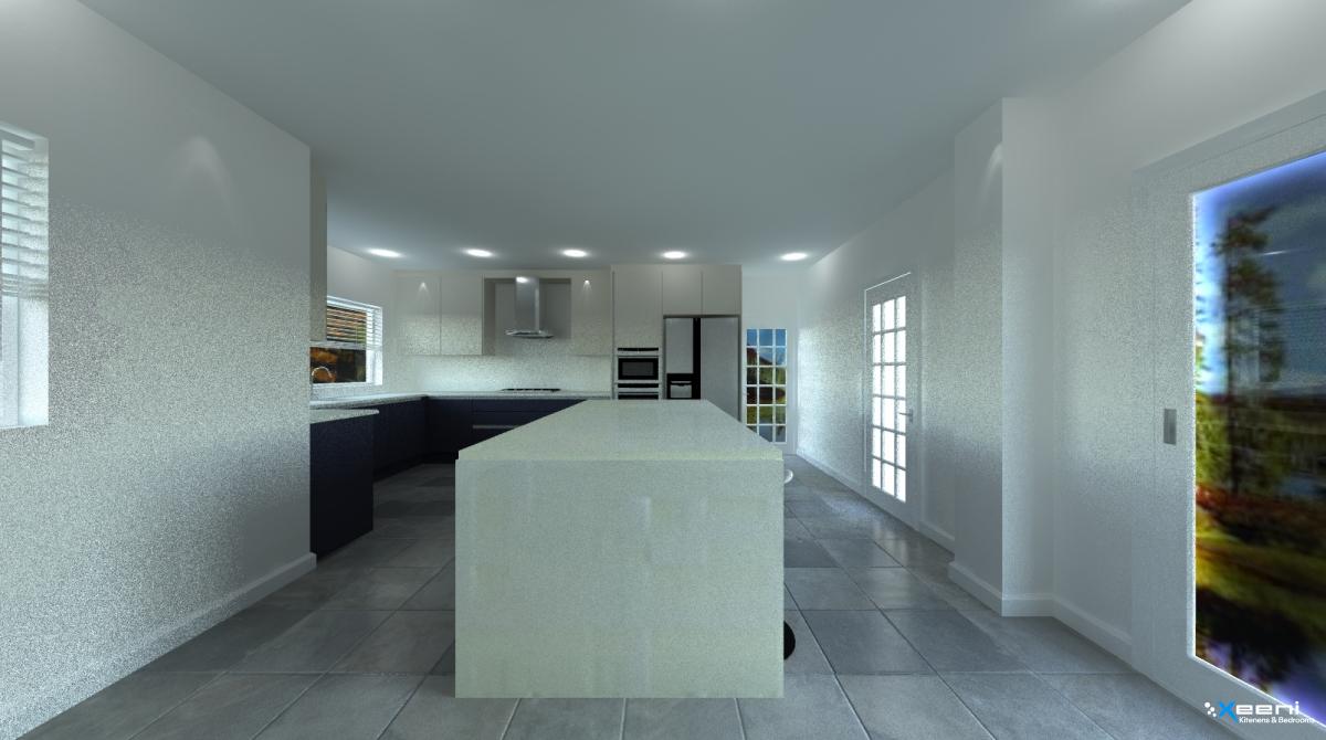 Painted fitted kitchen in Feltham