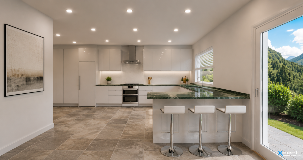 Handleless fitted kitchen in Bedfont