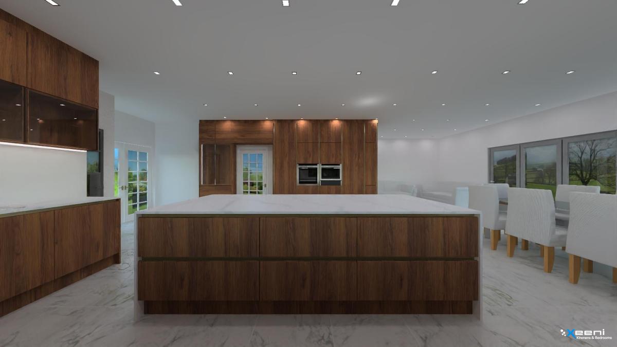 Slab Door fitted kitchen in Willesden