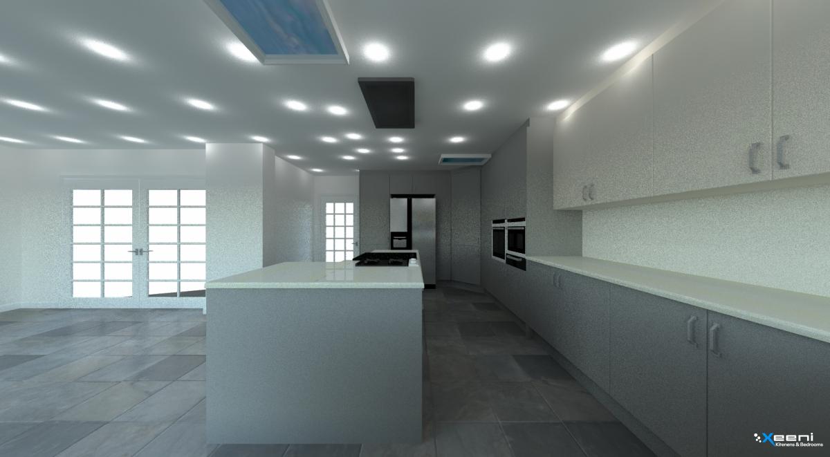 Handleless fitted kitchen in Kingsbury