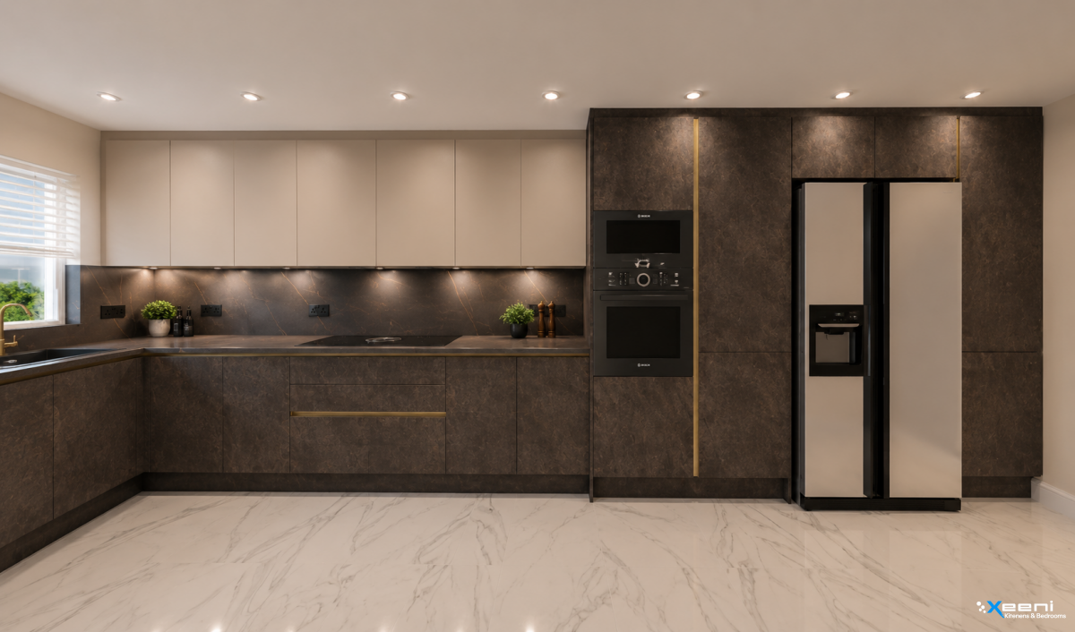 Painted fitted kitchen in Canons Park