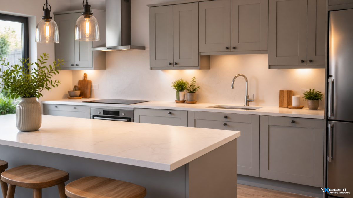 Modern fitted kitchen in Welling