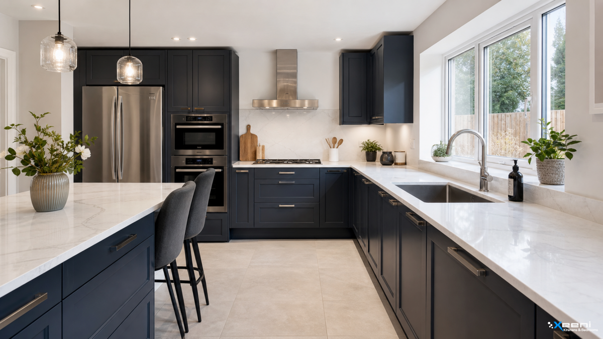 Modern fitted kitchen in Welling