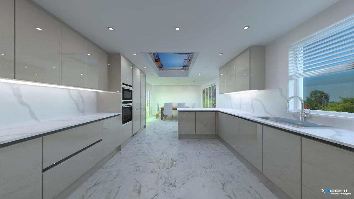 Slab Door fitted kitchen in Forest Hill