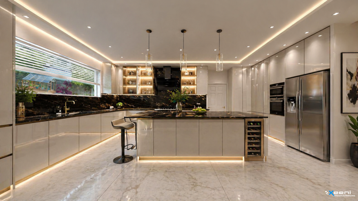 Painted fitted kitchen in Northwood Hills