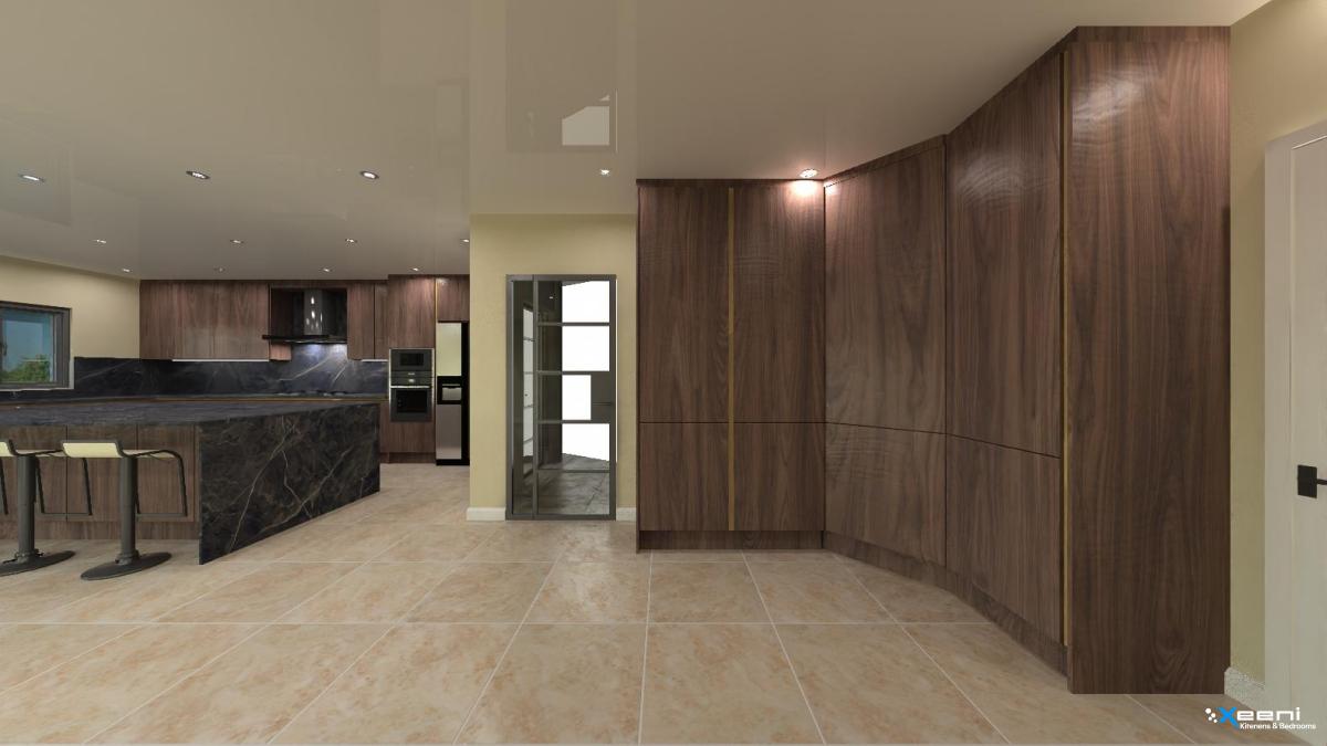 Slab Door fitted kitchen in Streatham