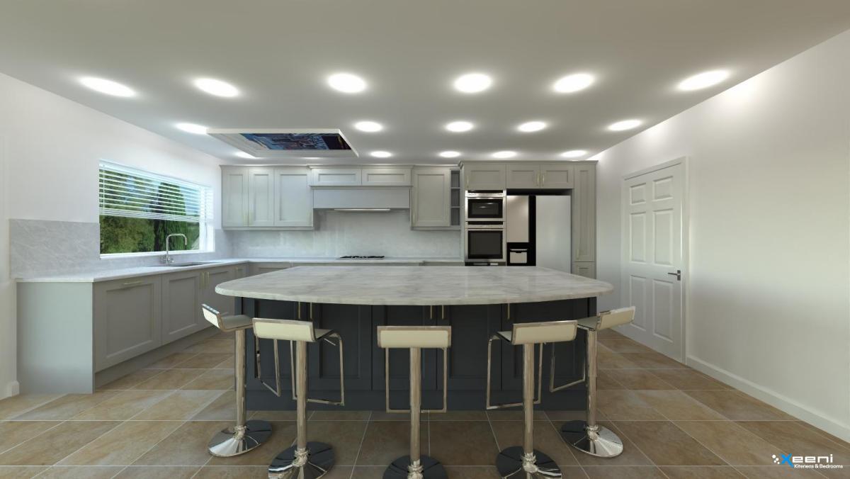 Slab Door fitted kitchen in Streatham