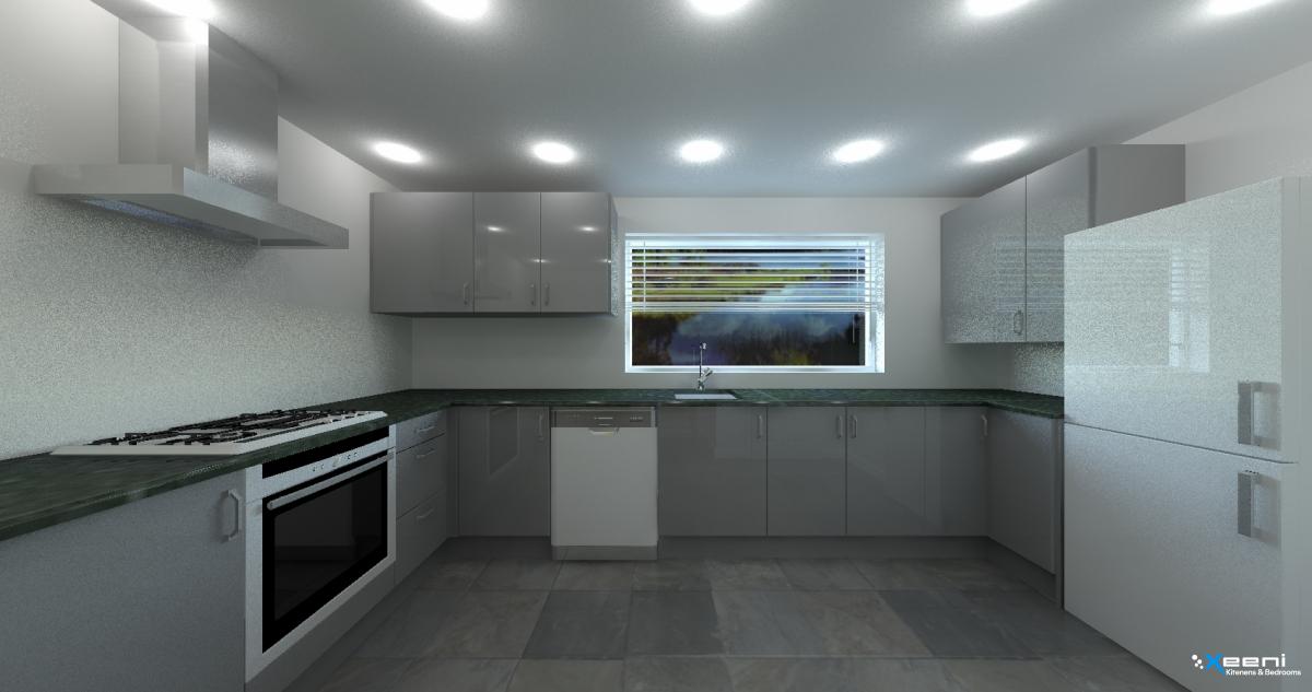 Traditional fitted kitchen in Barnes