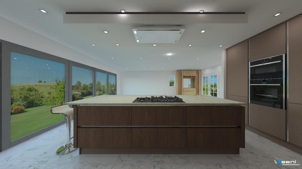 Handleless fitted kitchen in Bermondsey