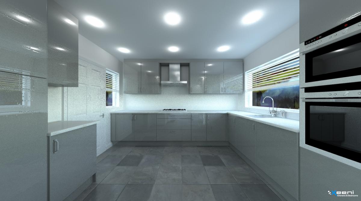 Painted fitted kitchen in Whitton
