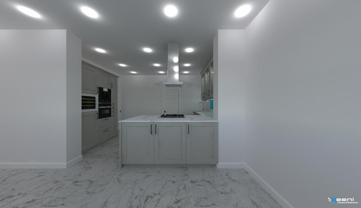Painted fitted kitchen in Mitcham