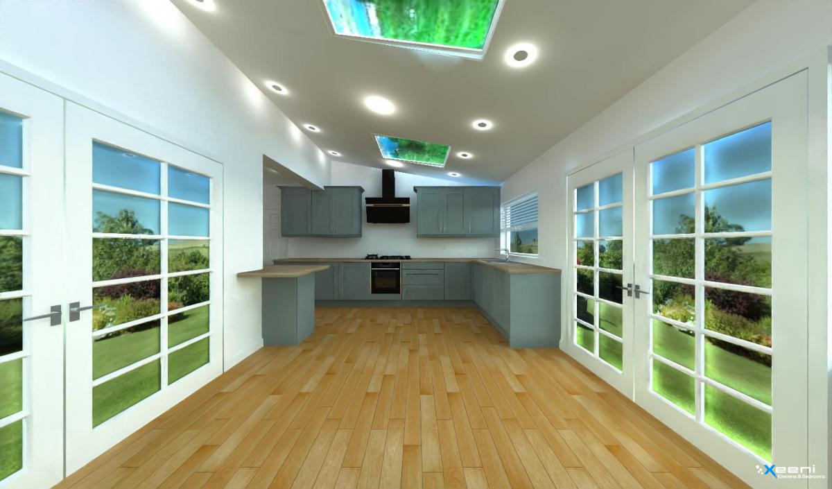 Slab Door fitted kitchen in Tolworth
