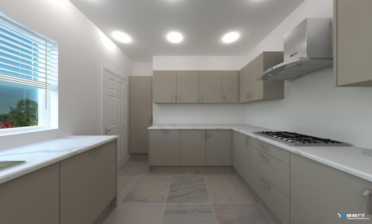 Gloss fitted kitchen in Ealing