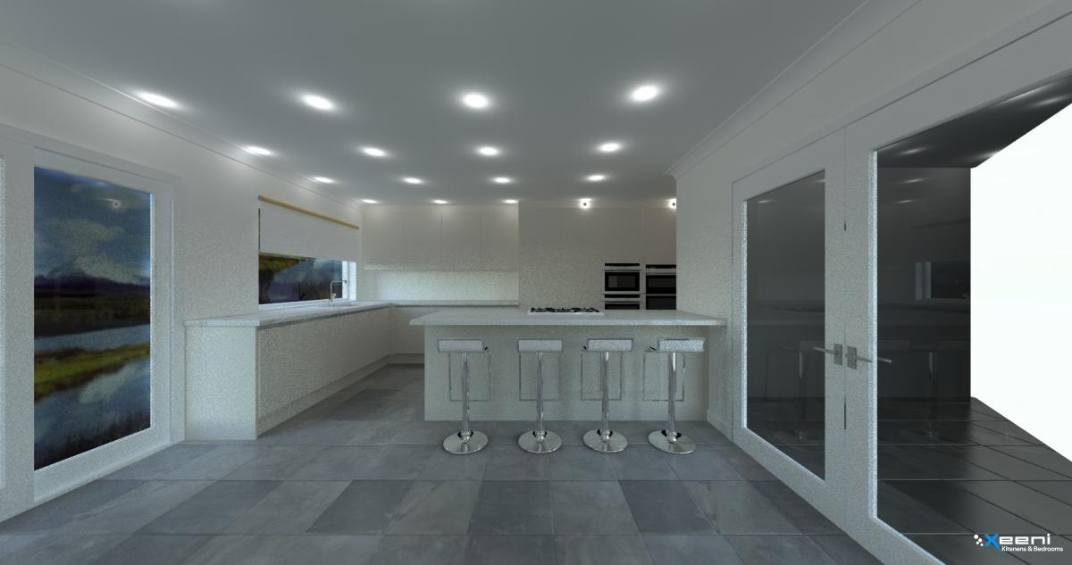 Painted fitted kitchen in Vauxhall