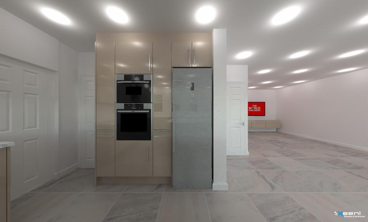 Gloss fitted kitchen in Alperton