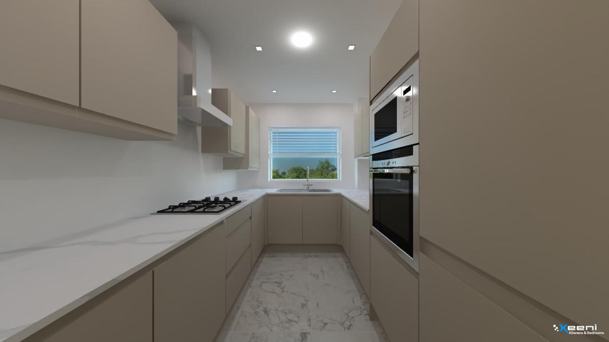 Painted fitted kitchen in Dulwich
