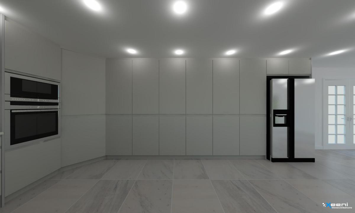 Painted fitted kitchen in Dulwich