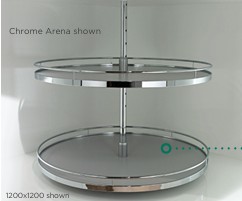 Chrome Full Carousel Corner Unit