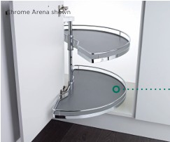 Grey Half Carousel Corner Unit
