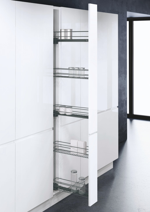 High-Gloss White 15cm Tall Pull-Out