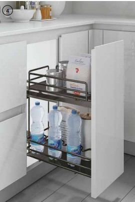 High-Gloss White 30cm Base Pull-Out