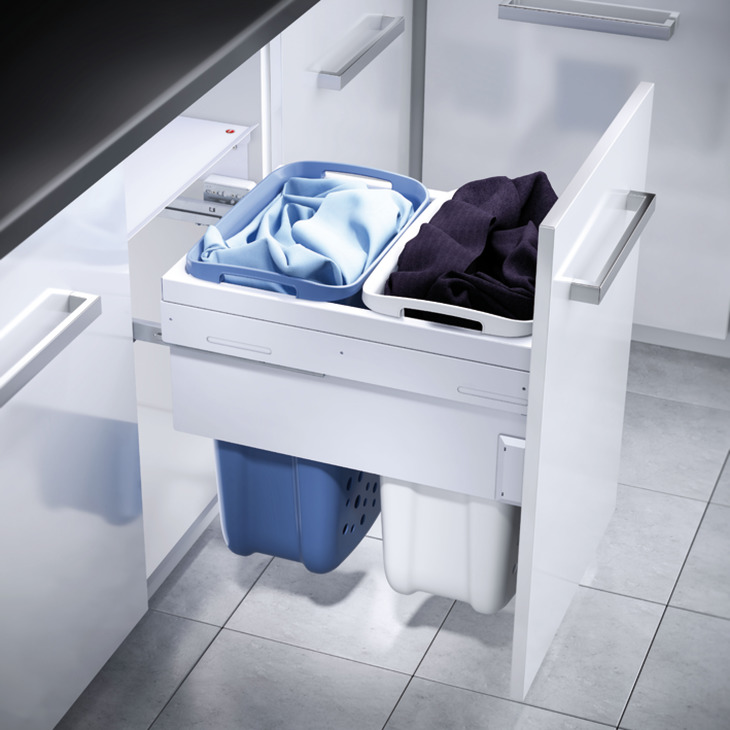 High-Gloss White Hailo Laundry Carrier