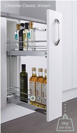 White 150mm Spice Rack