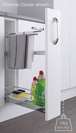 White 150mm Towel Tray Rack