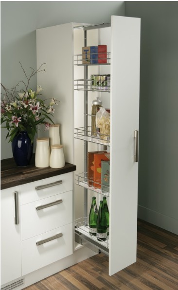 White Pull-Out Larder Unit