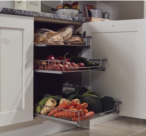 White Pull-Out Adjustable Trays