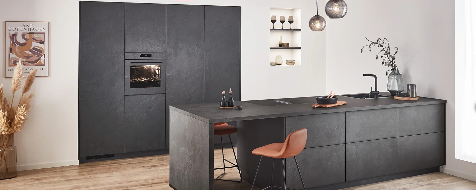 Anthracite Island Hob Sink Breakfast Bar