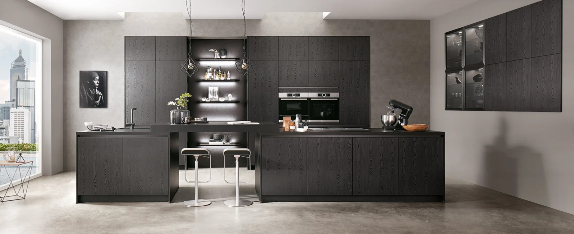 Anthracite Island Thick Console Panel