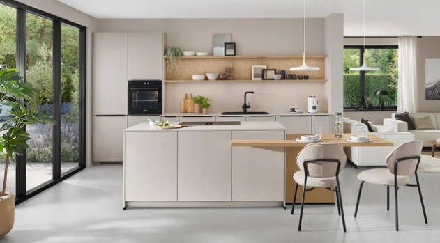 Breakfast Bar Seating Island Beige