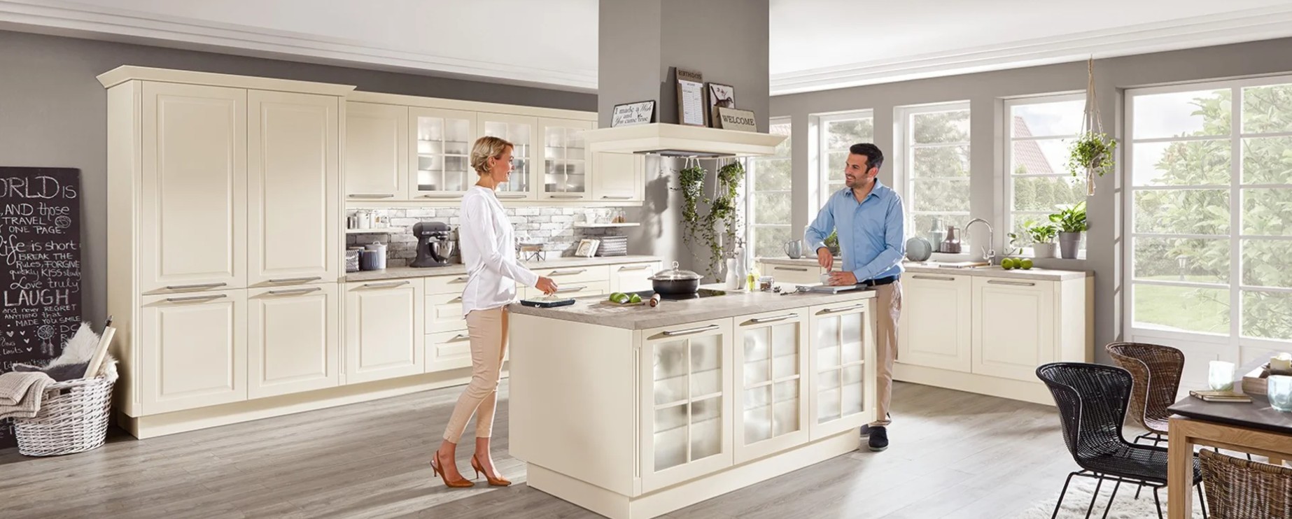 Cream Island Glass Display Units