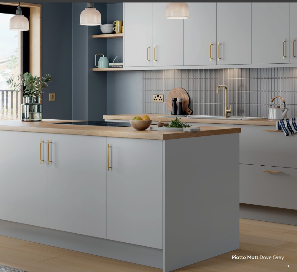 Dove Grey Island Induction Hob